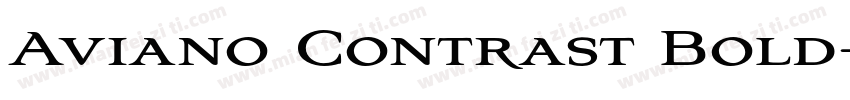 Aviano Contrast Bold字体转换